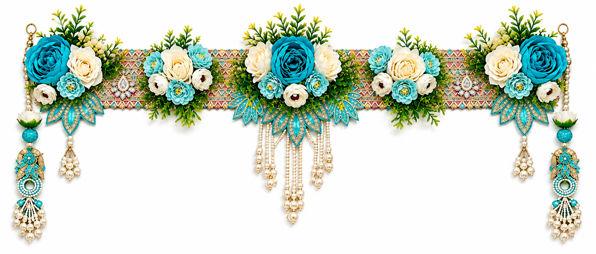 Firoza Floral Pearl Toran Bandhanwar