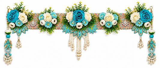 Firoza Floral Pearl Toran Bandhanwar